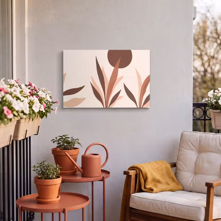 Buiten canvas - Planten - Abstract - Natuur - Bruin — 4