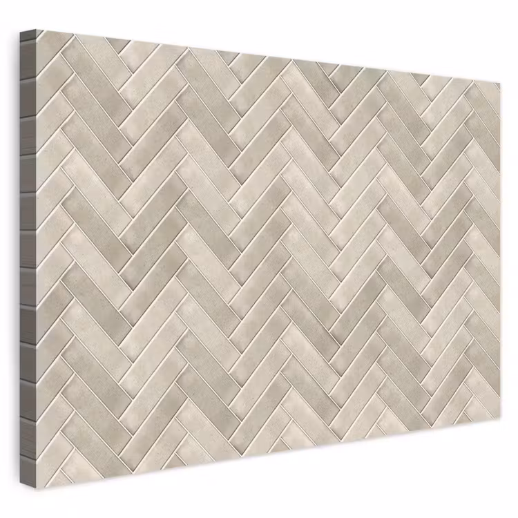 Buiten canvas - Visgraat - Wandtegel - Beige — 1