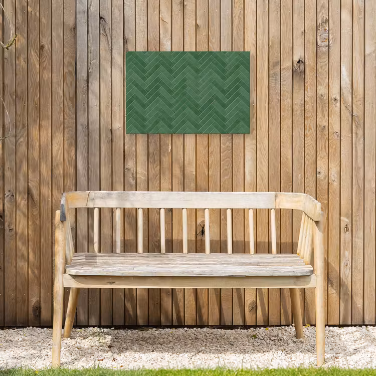 Buiten canvas - Visgraat - Wandtegel - Bosgroen — 3