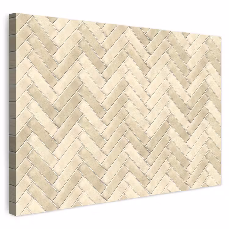 Buiten canvas - Visgraat - Wandtegel - Licht Beige — 1