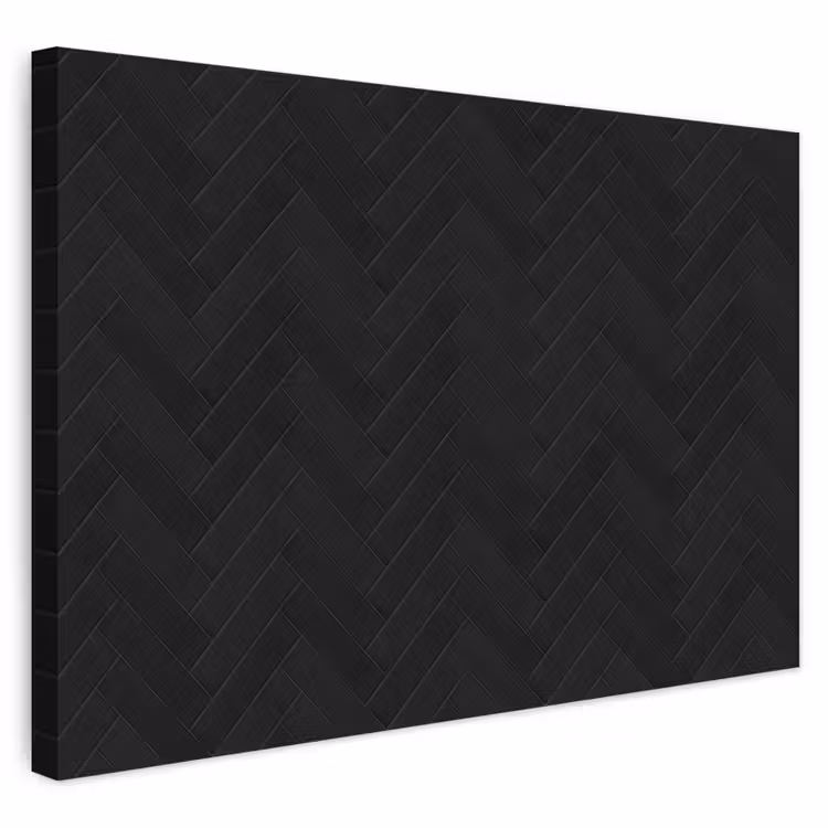 Buiten canvas - Visgraat - Wandtegel - Mat - Zwart — 1