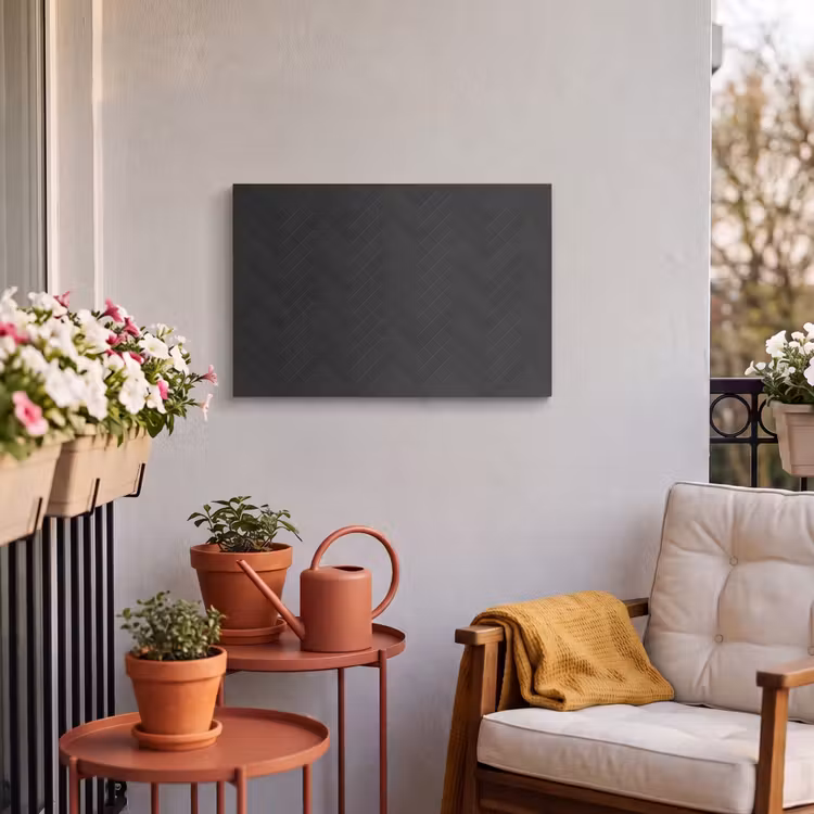 Buiten canvas - Visgraat - Wandtegel - Mat - Zwart — 4