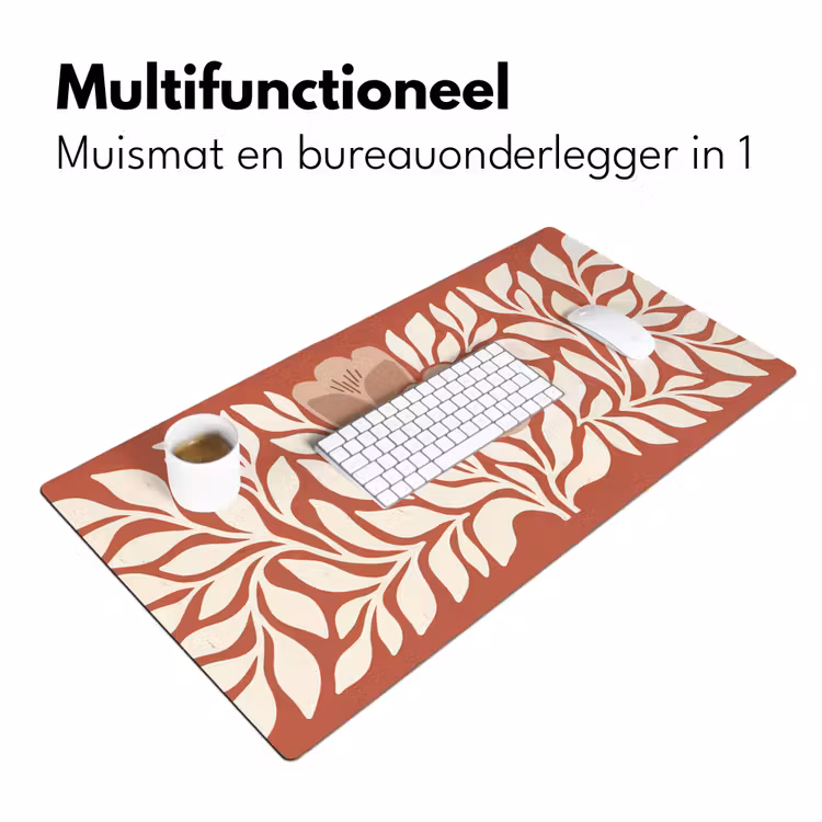 Bureau onderlegger - Bloemen - Abstract - Modern - Beige - Natuur — 7
