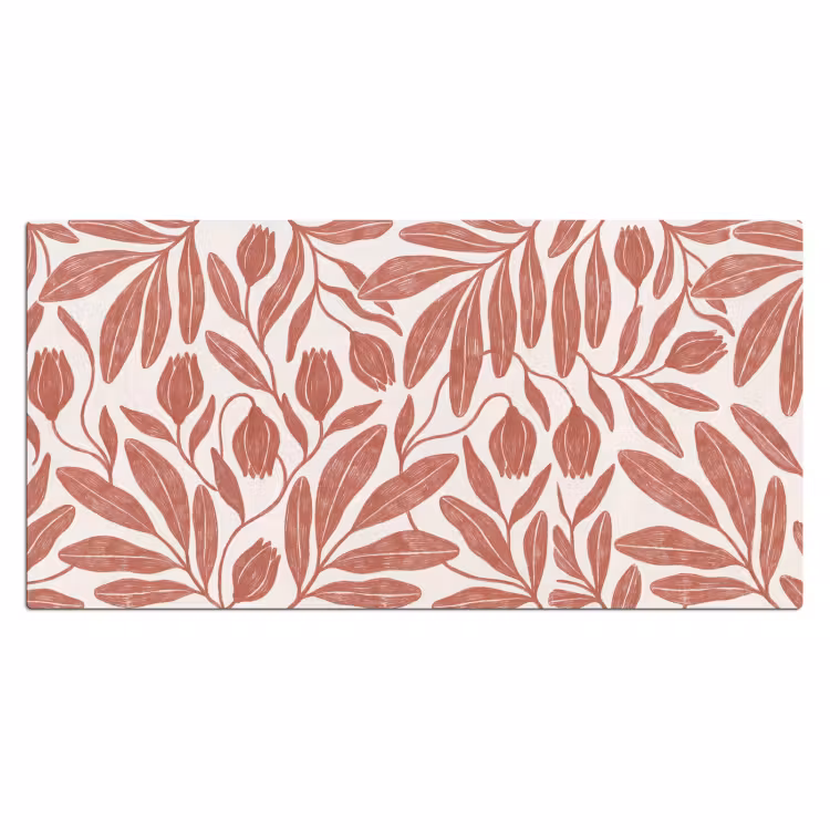Bureau onderlegger - Bloemen - Patroon - Modern - Natuur - Bruin — 2