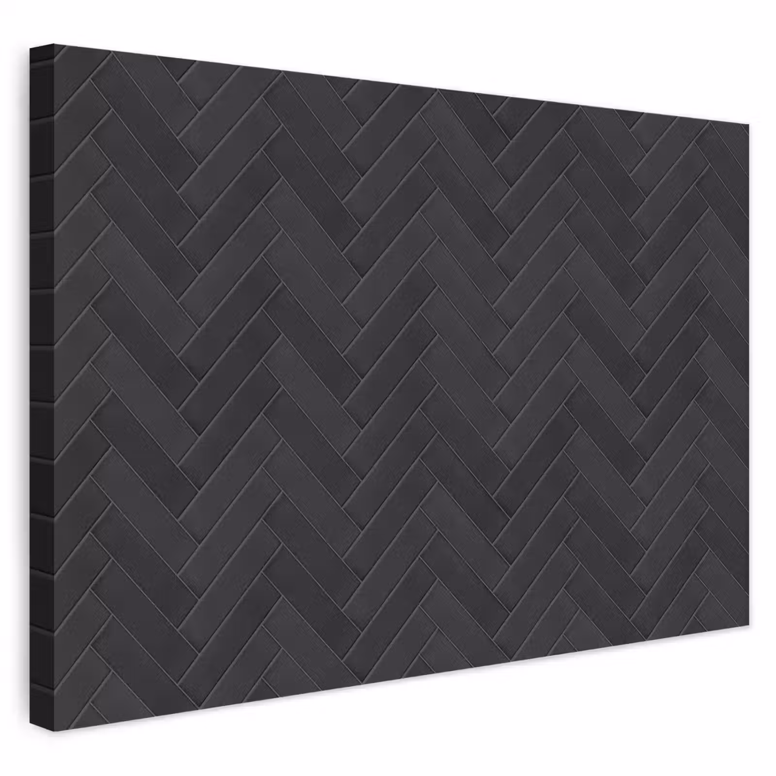 Buiten canvas - Visgraat - Wandtegel - Donkergrijs — 1