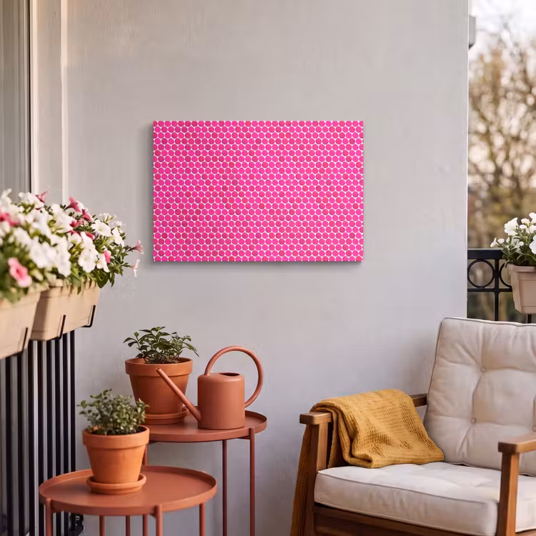Buiten canvas - Penny - Mozaïek - Felroze — 4