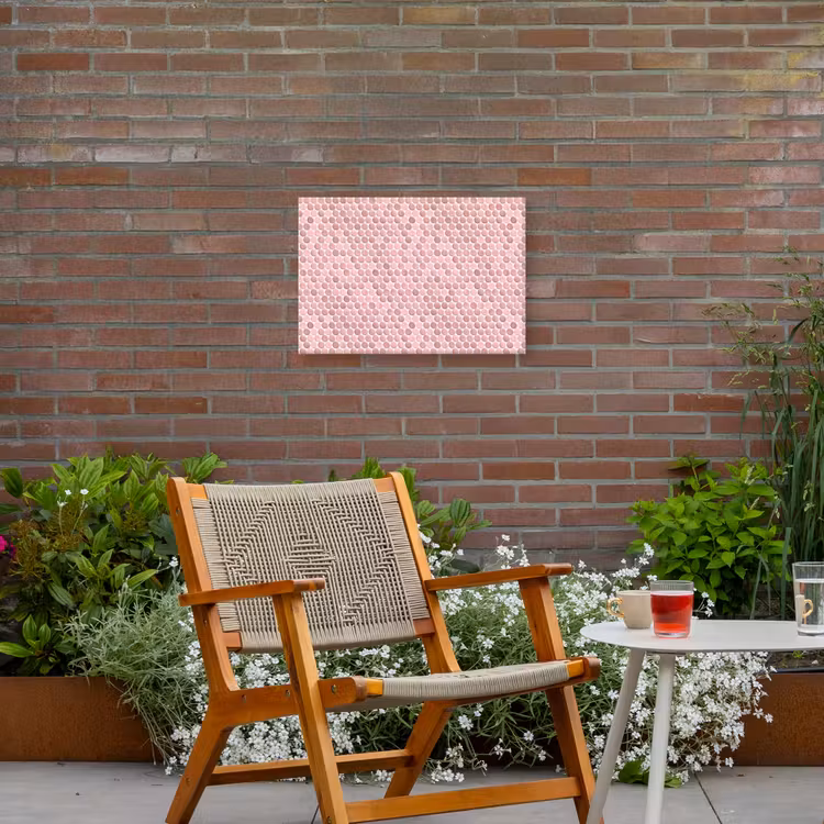 Buiten canvas - Penny - Mozaïek - Lichtroze — 2