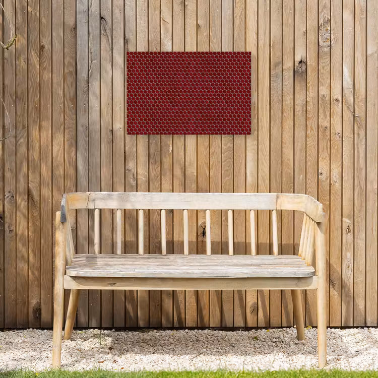 Buiten canvas - Penny - Mozaïek - Rond - Rood — 3