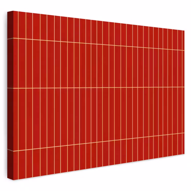 Buiten canvas - Verticaal - Wandtegel - Helderrood — 1