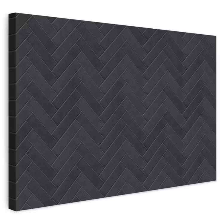 Buiten canvas - Visgraat - Wandtegel - Donkergrijs — 1