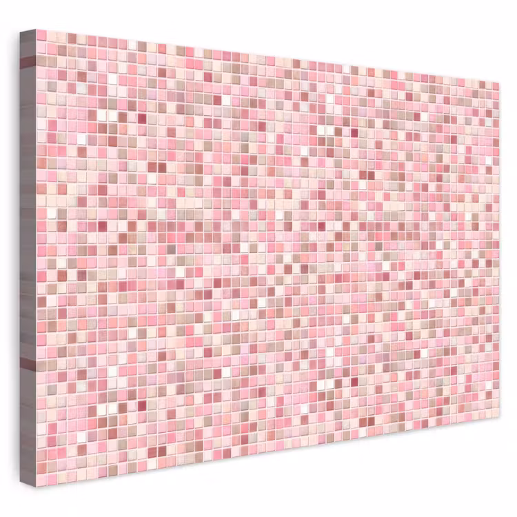 Buiten canvas - Mozaïek - Patroon - Roze — 1