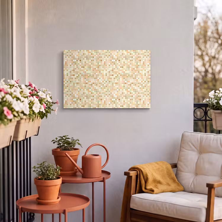 Buiten canvas - Mozaïek - Patroon - Terracotta — 4