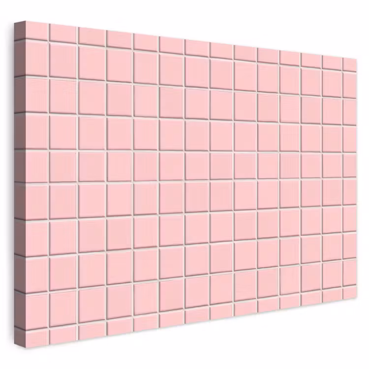 Buiten canvas - Patroon - Tegel - Pastelroze — 1