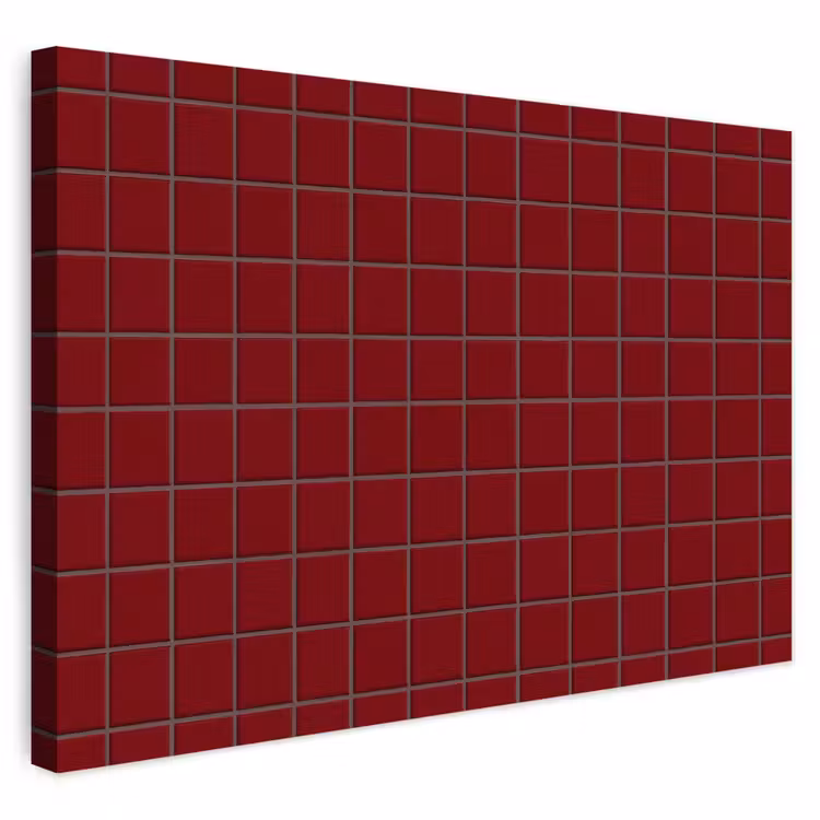 Buiten canvas - Patroon - Tegels - Burgundy — 1