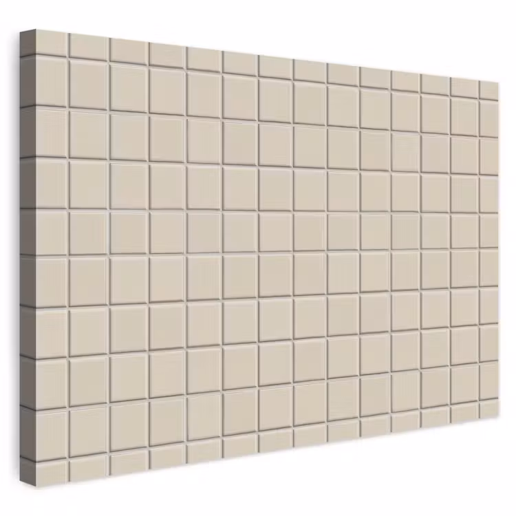 Buiten canvas - Patroon - Tegels - Taupe — 1