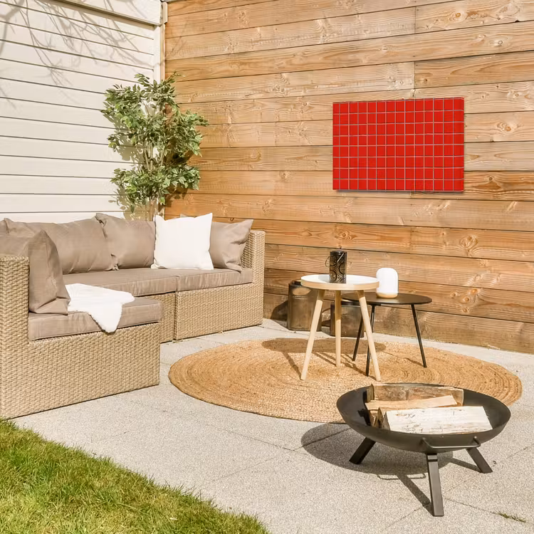 Buiten canvas - Tegel - Patroon - Kersen - Rood — 5