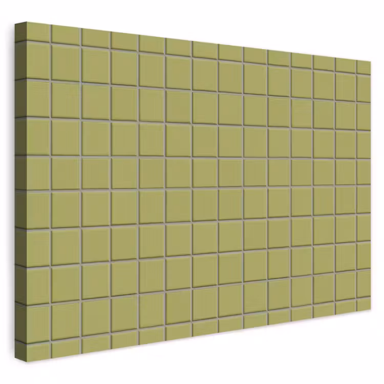 Buiten canvas - Tegel - Patroon - Olijfgroen — 1
