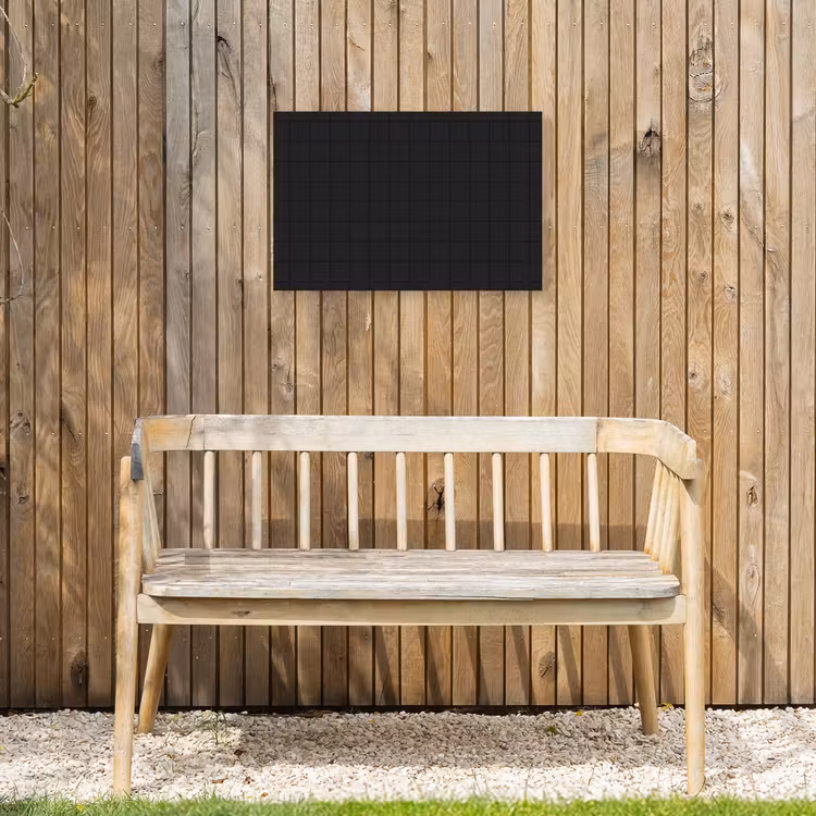 Buiten canvas - Tegels - Patroon - Mat - Zwart — 3