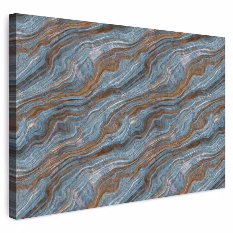 Buiten canvas - Patroon - Steen - Blauw — 1