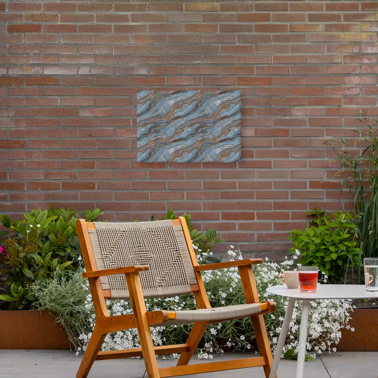 Buiten canvas - Patroon - Steen - Blauw — 2