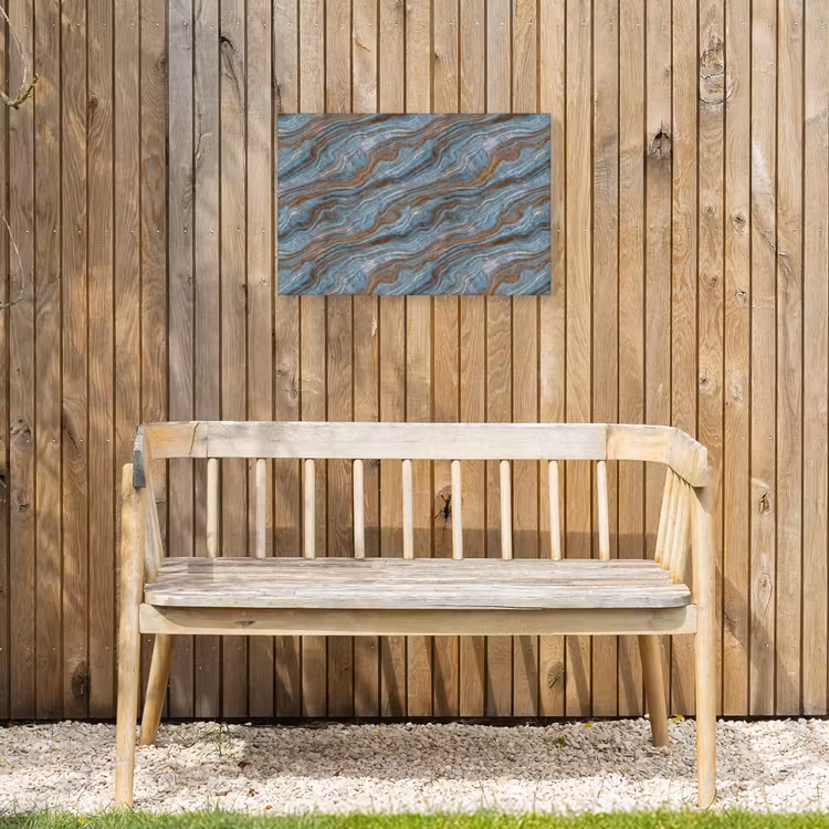 Buiten canvas - Patroon - Steen - Blauw — 3