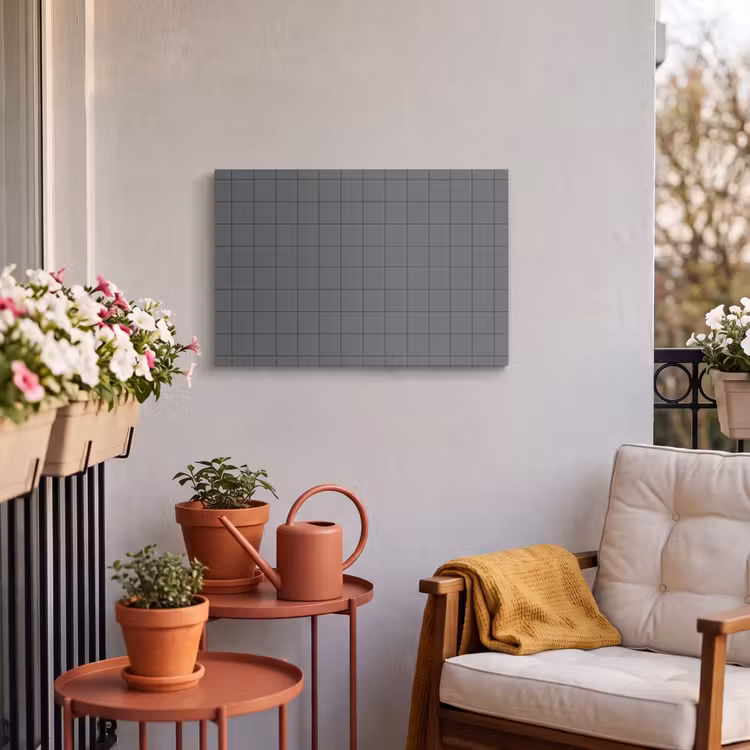 Buiten canvas - Patroon - Tegel - Grafiet - Grijs — 4