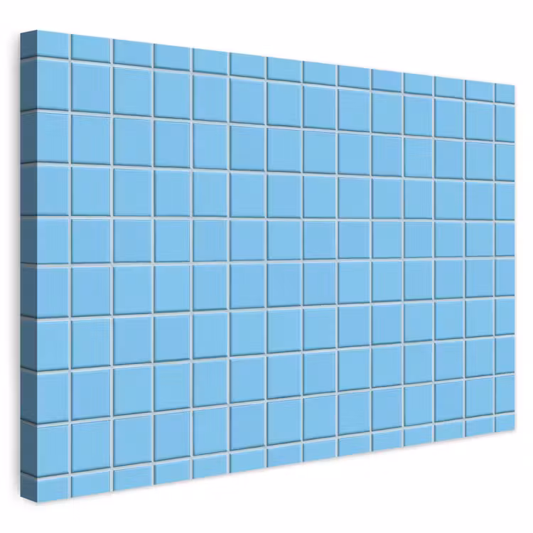 Buiten canvas - Patroon - Tegel - Pastel - Blauw — 1