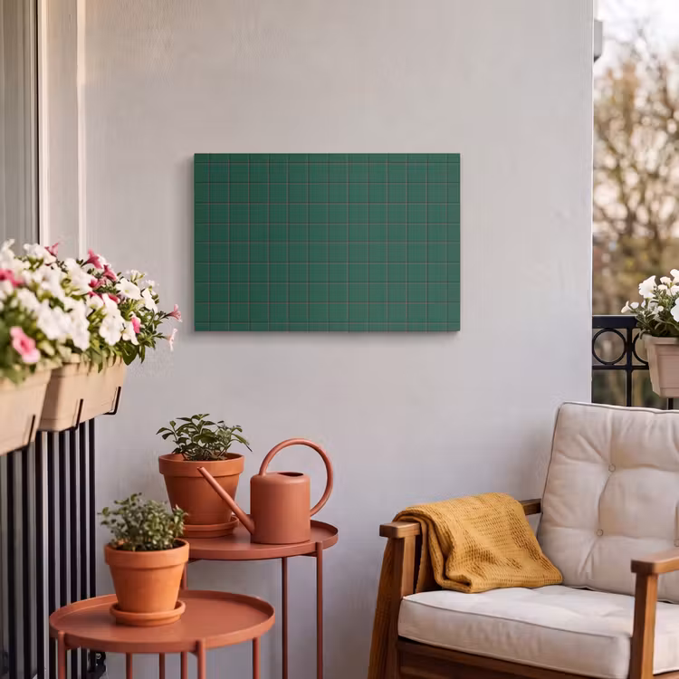 Buiten canvas - Patroon - Tegels - Dennen - Groen — 4