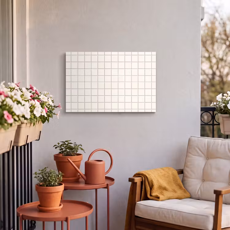 Buiten canvas - Patroon - Tegels - Wit — 4