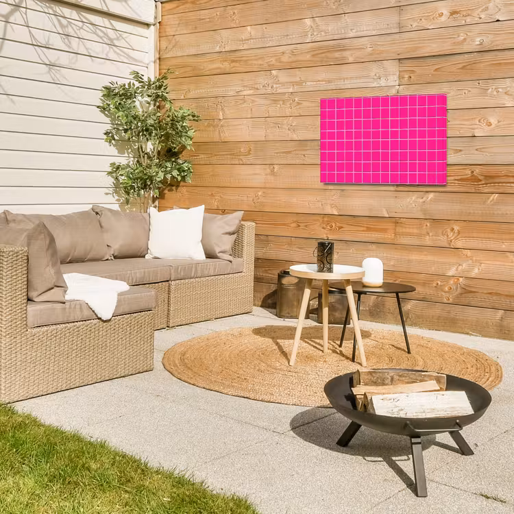 Buiten canvas - Tegels - Vierkant - Fuchsia — 5