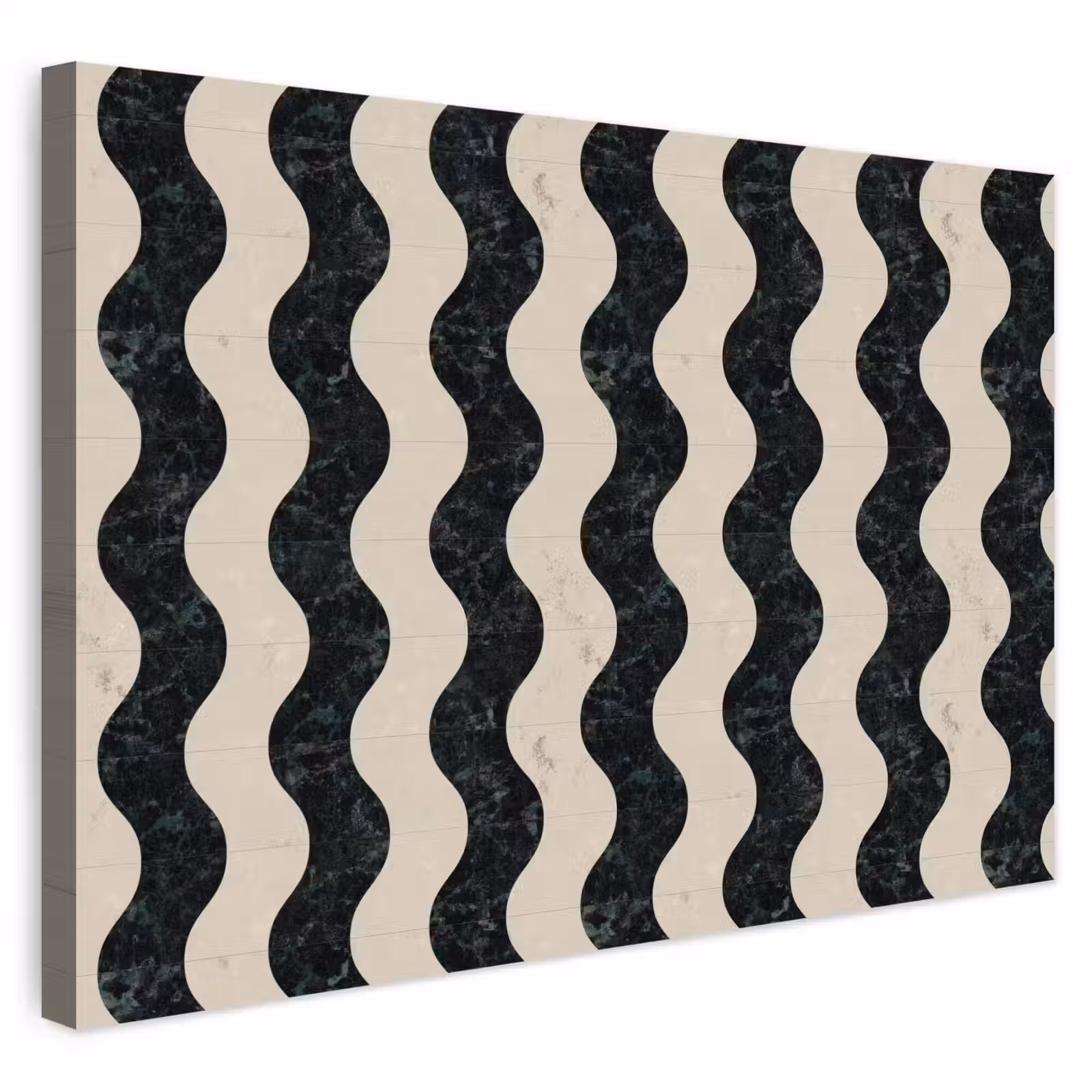 Buiten canvas - Patroon - Marmer - Groen - Cremé — 1