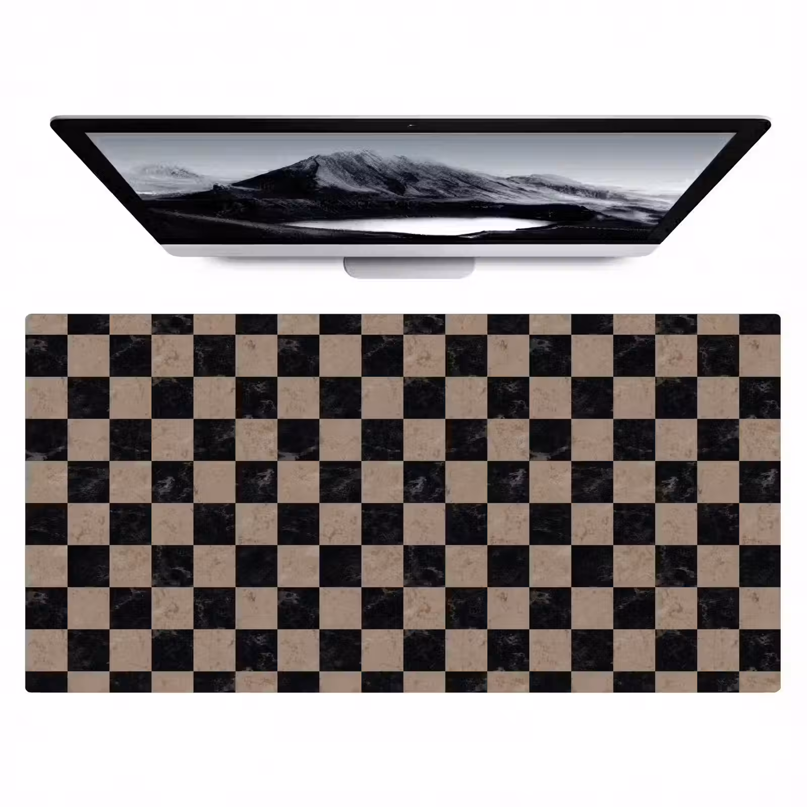 Bureau onderlegger - Patroon - Dambord - Marmer — 1