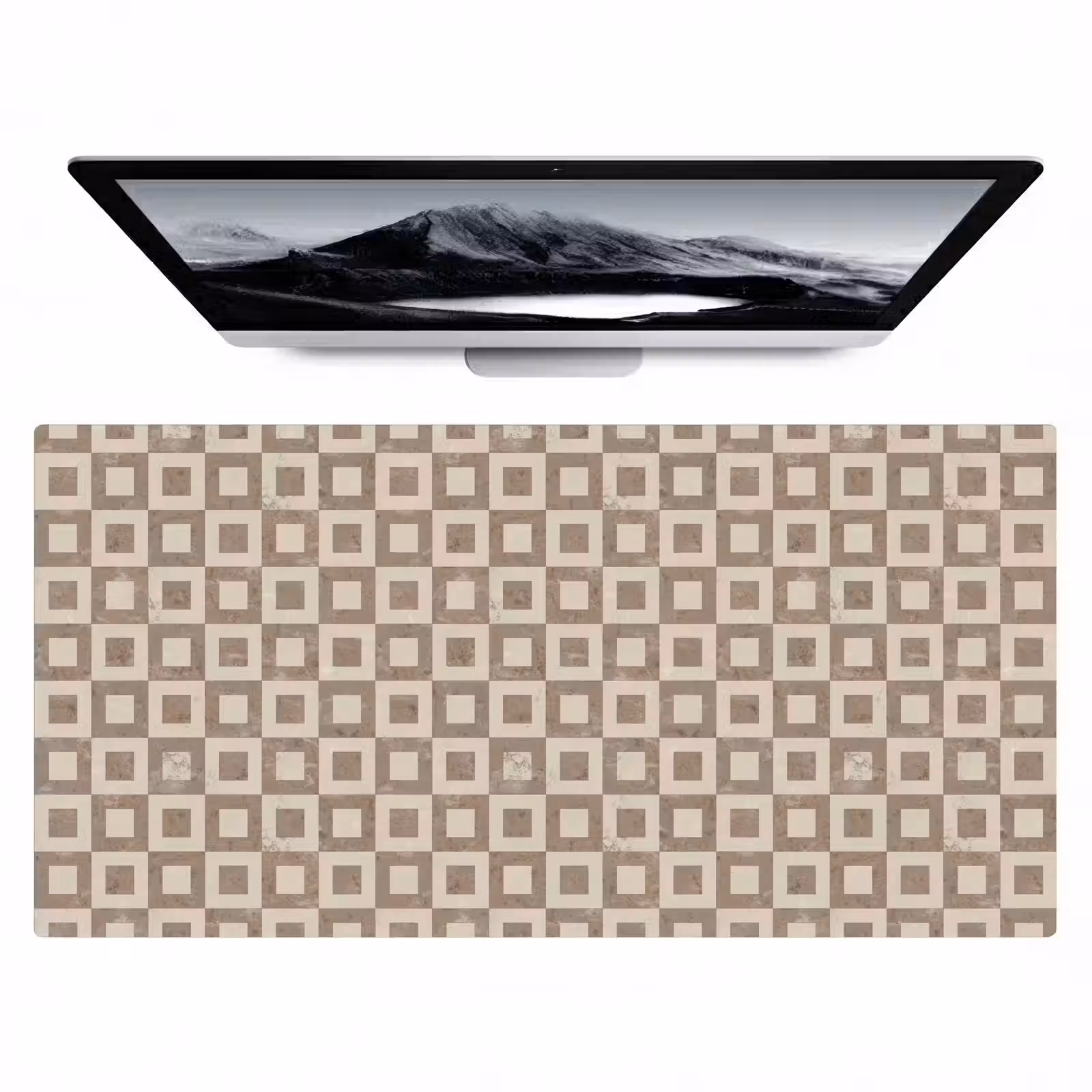 Bureau onderlegger - Patroon - Marmer - Beige — 1