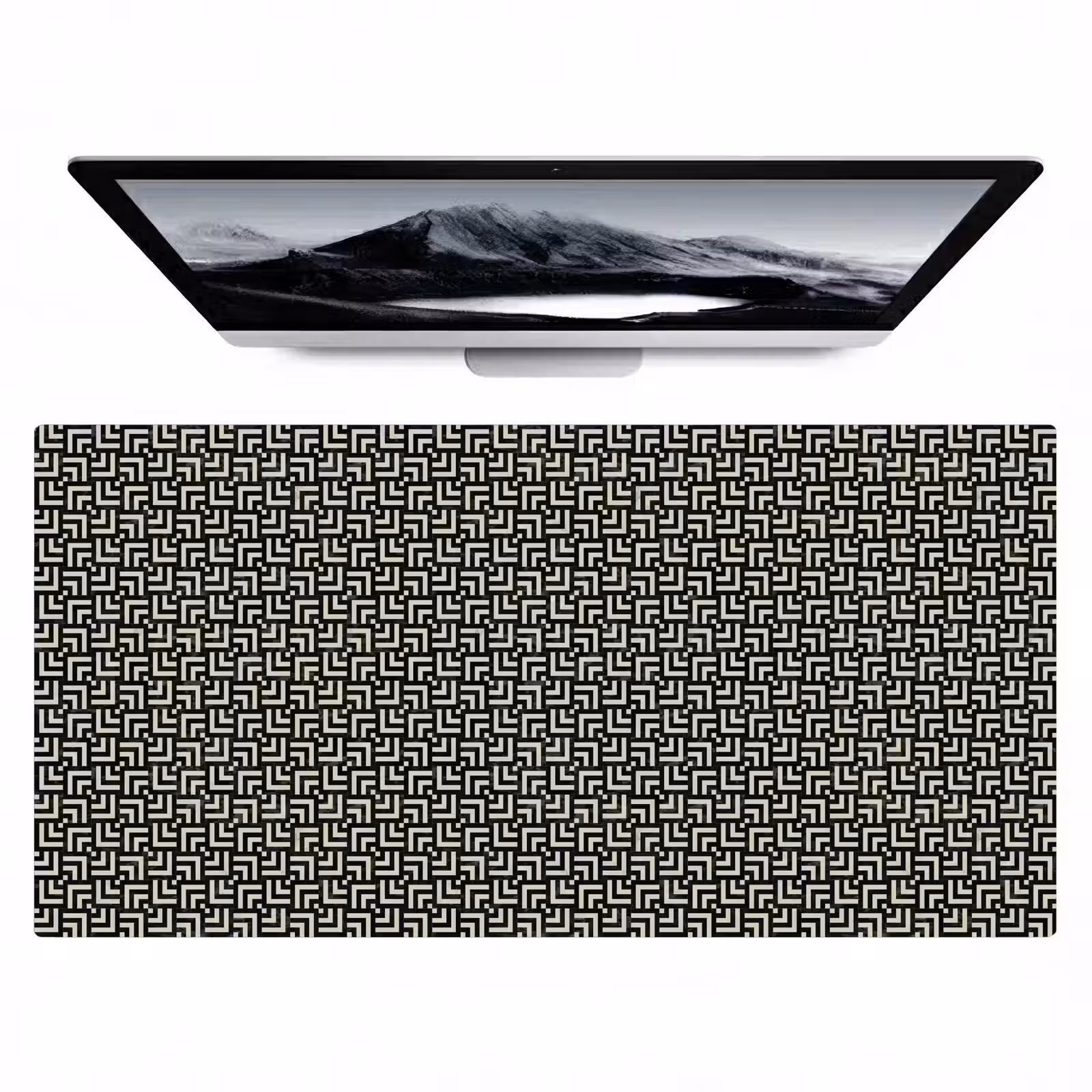 Bureau onderlegger - Patroon - Marmer - Zwart — 1
