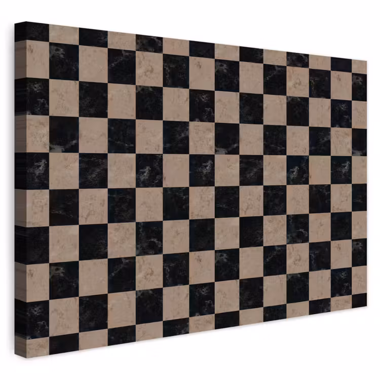 Buiten canvas - Patroon - Dambord - Marmer — 1