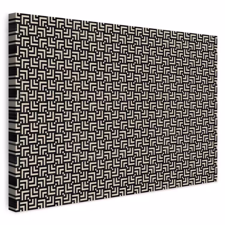 Buiten canvas - Patroon - Marmer - Zwart — 1