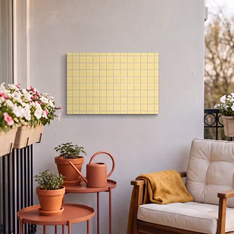 Buiten canvas - Patroon - Tegels - Geel — 4