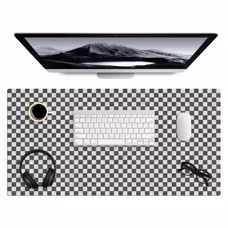 Bureau onderlegger - Marmer - Patroon - Grijs — 4