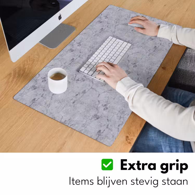 Bureau onderlegger - Marmerplaat - Patroon - Grijs — 6