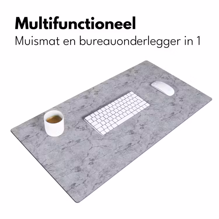 Bureau onderlegger - Marmerplaat - Patroon - Grijs — 7