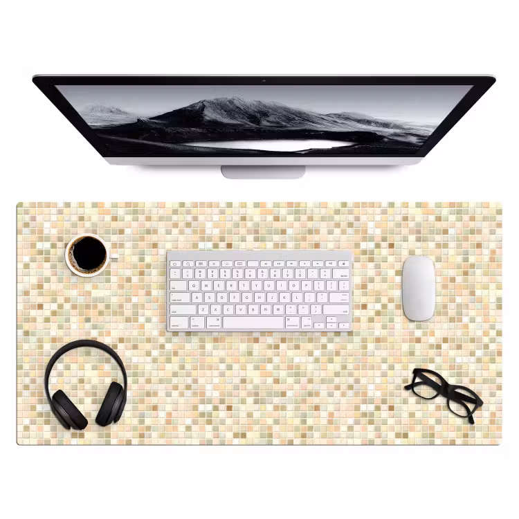 Bureau onderlegger - Mozaïek - Patroon - Beige — 4