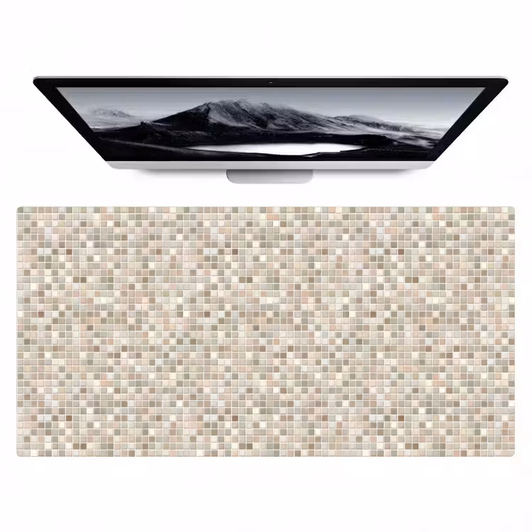 Bureau onderlegger - Mozaïek - Patroon- Taupe — 1