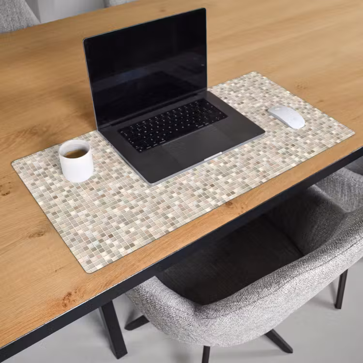 Bureau onderlegger - Mozaïek - Patroon- Taupe — 3