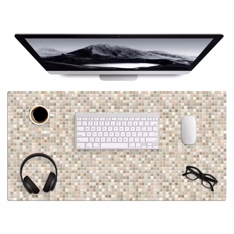 Bureau onderlegger - Mozaïek - Patroon- Taupe — 4