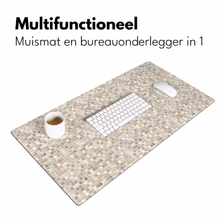 Bureau onderlegger - Mozaïek - Patroon- Taupe — 7