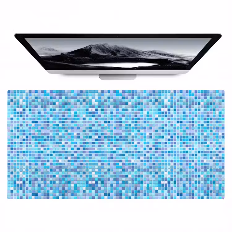 Bureau onderlegger - Mozaïek - Patroon - Turquoise — 1