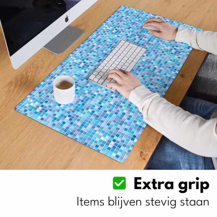 Bureau onderlegger - Mozaïek - Patroon - Turquoise — 6