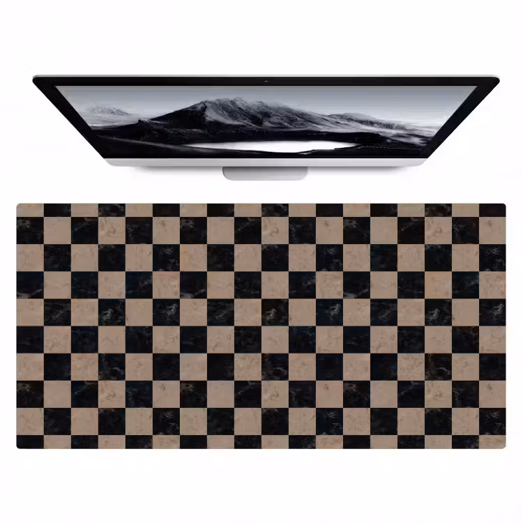 Bureau onderlegger - Patroon - Dambord - Marmer — 1