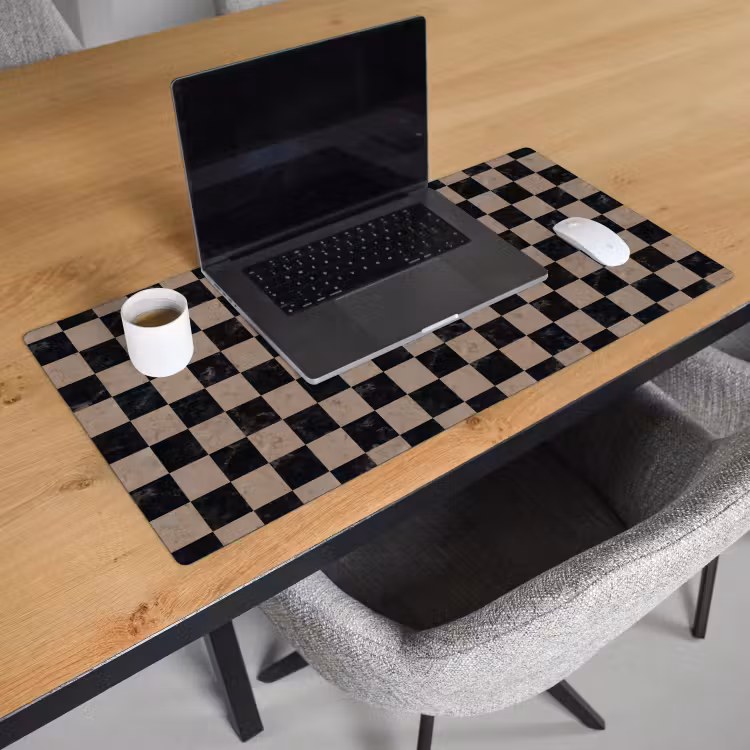 Bureau onderlegger - Patroon - Dambord - Marmer — 3