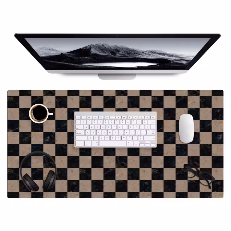 Bureau onderlegger - Patroon - Dambord - Marmer — 4